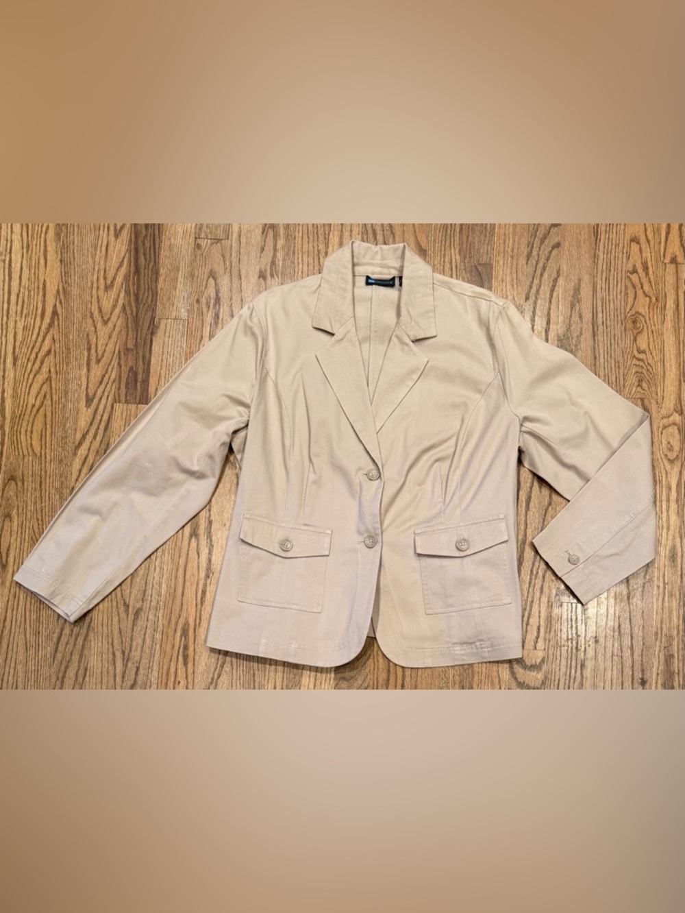 Relativity Khaki 100% Cotton Blazer, Size 1X - Picture 2 of 5
